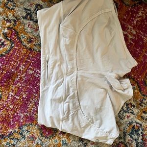 white lululemon shorts